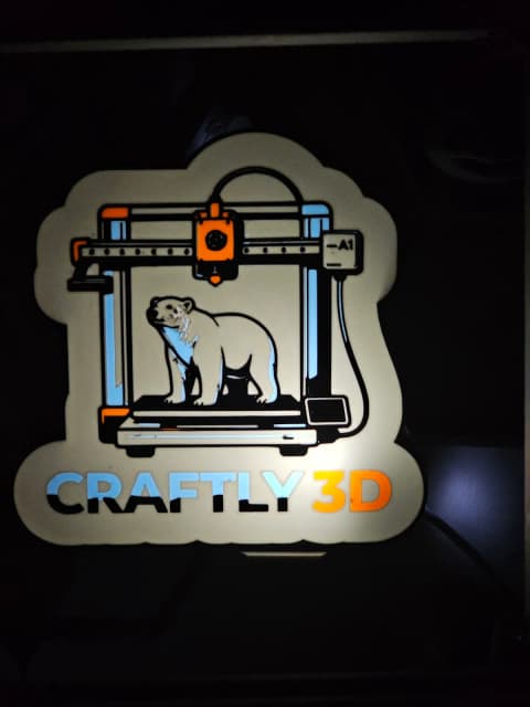 Custom Lightbox Logo 3D Printed Gift
