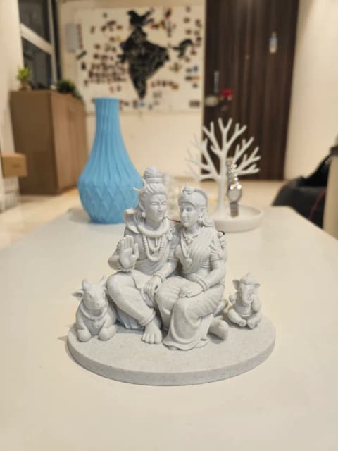 Shiva Parvati 3D Printed Idol