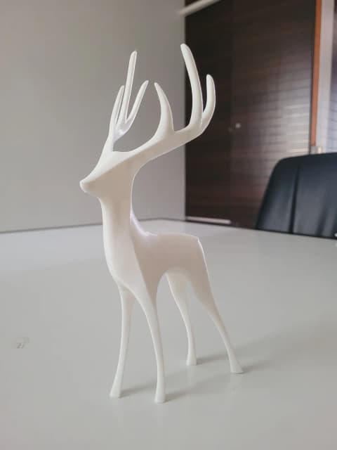Deer Sculpture 3D Printed Decor