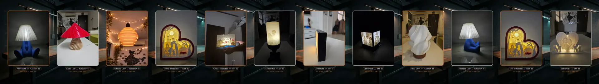 3D printed vases, lamps and decor from the Craftly 3D studio in Navi Mumbai