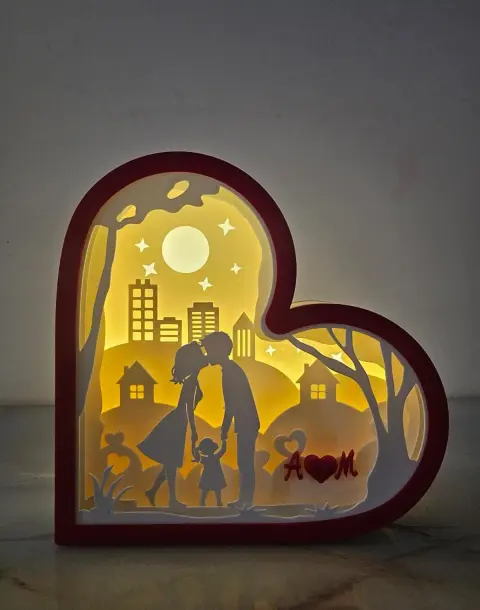 Personalised Couple Shadow Box Gift