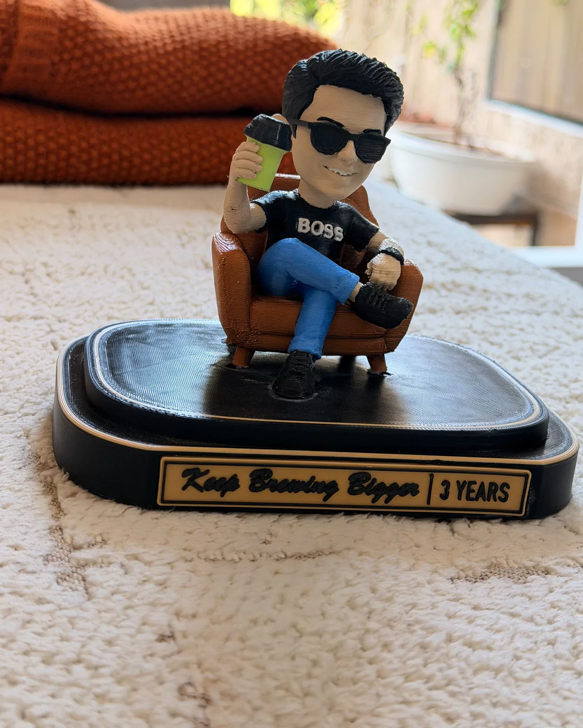 Custom Boss Caricature Figurine — Armchair