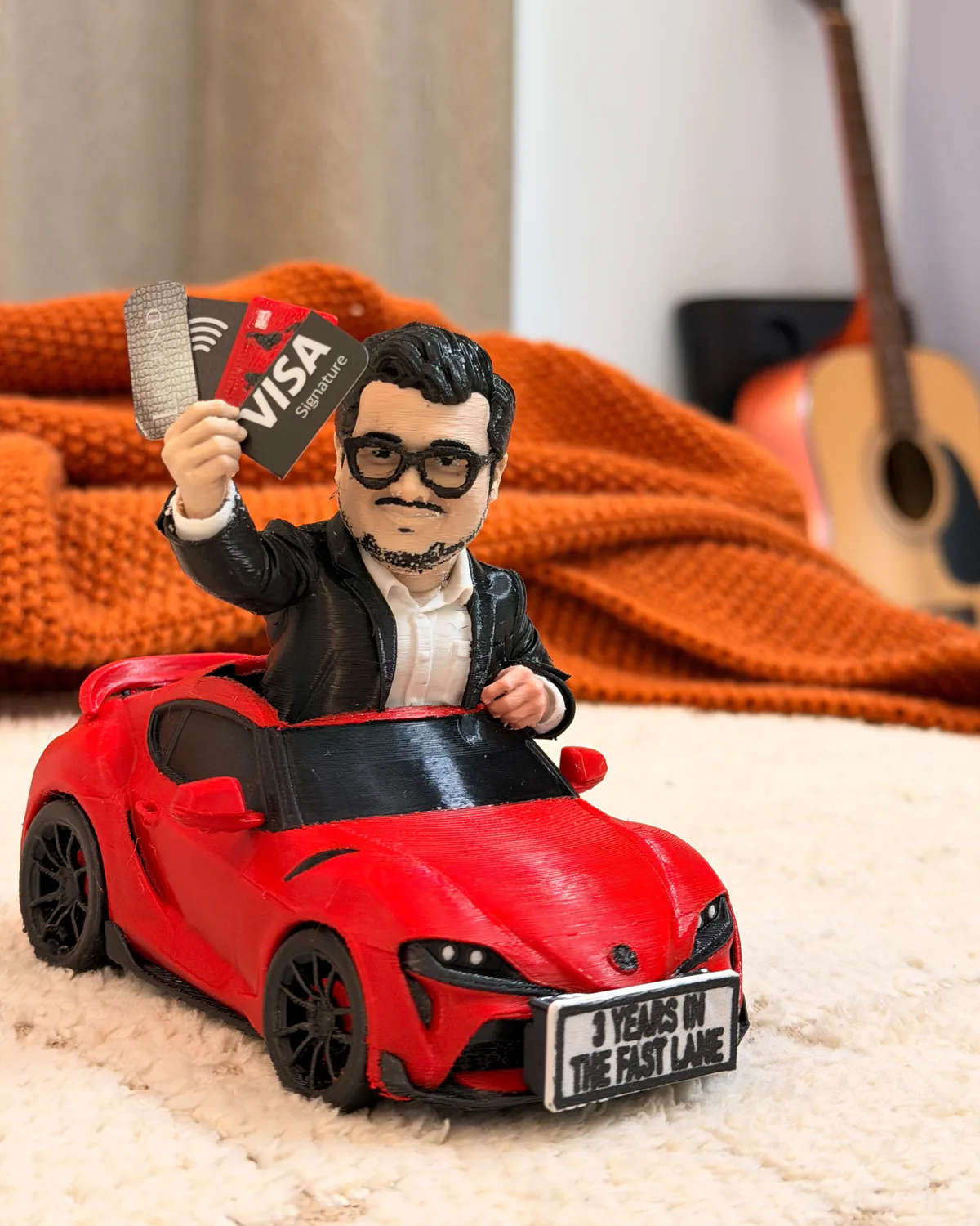 Custom Car Caricature Figurine — Sports Car