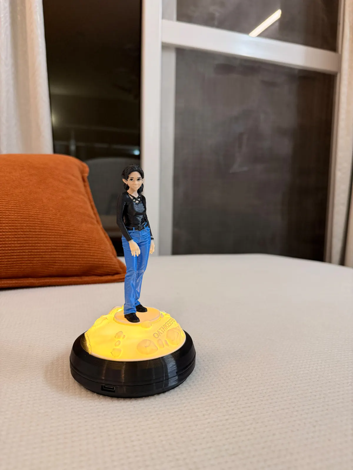 Custom Caricature With Rechargeable Battery Base 3D Printed Product